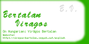 bertalan viragos business card